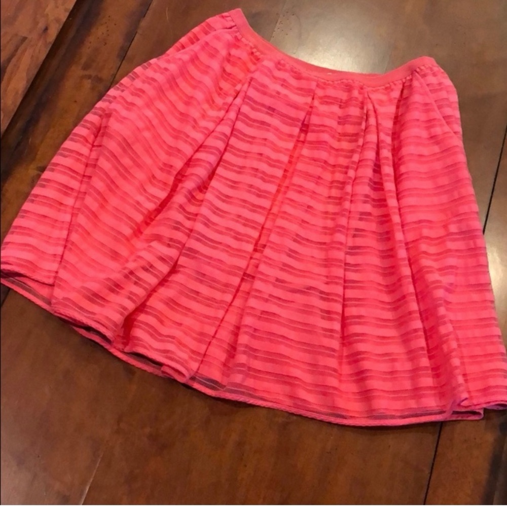 Maeve for Anthropologie Pink Stripe Skirt